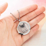 Custom Pet Fur Locket Necklace with Photo & Name