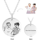 925 Sterling Silver Personalized Engravable Photo Hang Tag Necklace Adjustable 16”-20”