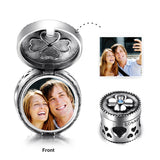 Personalized 925 Sterling Silver Cylinder Box Color Photo Charm