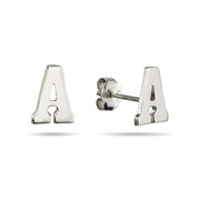 925 Sterling Silver Personalized Letter Stud Earrings