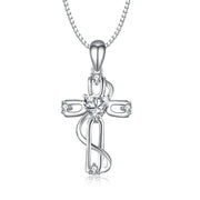 925 Sterling Silver Celtic Knot Cross Religious Fine Jewels Necklace