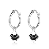 925 Sterling Silver rbg Dissent Collar Earrings Dangle Drop Jewelry Gifts for Women Fan of Ruth Bader Ginsburg