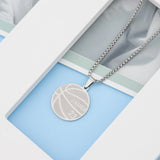 Basketball necklace with custom inspirational text