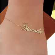 Name Crown Link Bracelet