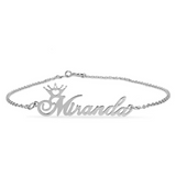 Name Crown Link Bracelet