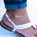 Name Crown Link Anklet