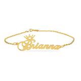 Name Crown Link Anklet