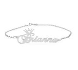 Name Crown Link Anklet