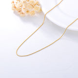 18k Solid Gold 0.7mm Snake Chain Necklace for Women Durable Strong Gold Chain Necklace