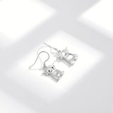 Highland Cow Earrings 925 Sterling Silver Heart Animal Jewelry