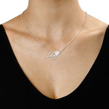 "Amy"Style Personalized White CZ Flower Name Necklace 925 Sterling Silver Yafeini Jewelry