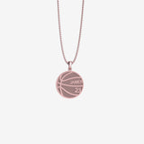 Basketball necklace with custom inspirational text