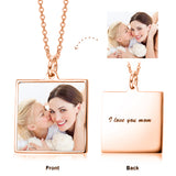 925 Sterling Silver Color Photo Message Necklace