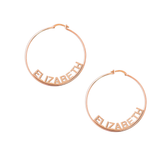 925 Sterling Silver Custom Name Hoops Large Hoop Earrings in Sterling Silver Gold and Rose Gold Name Earrings Personalized Gift for Her