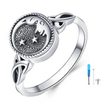 Cremation Jewelry Moon and Star Urn Ring for Ashes Cremation Ring Hold Loved Ones Ashes