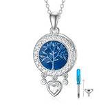 Tree of Life Urn Necklaces for Ashes Sterling Silver Dream Catcher Cremation Jewelry for Ashes Memory Jewelry for Women Men