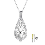 925 Sterling Silver Cremation Urn Memorial Pendant Necklace with Hollow Urn Cremation Jewelry for Ashes