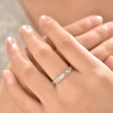 Copper/925 Sterling Silver Personalized Cut Out Heart Name Ring