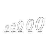 Sterling Silver Circle Endless Earrings Hoops Jewelry for Women Girls Diameter 20,30,40,50,60mm