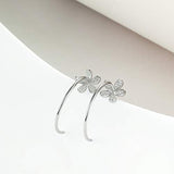 Hoop Earrings Sterling Silver Daisy Flower Hypoallergenic Stud Earrings