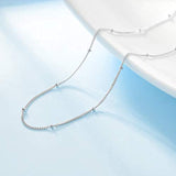 925 Sterling Silver Layered Choker Satellite Beaded Curb Ball Heart Chain Necklace for Women Girls,Gift for Mother or Wife