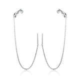 Sterling Silver Threader Earrings Ear Cuff Climber Crawler Wrap Earrings for Women Girls