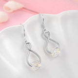 Sterling Silver Cube Crystal Earrings with Crystals Jewelry for Her