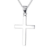 Sterling Silver Infinity Cross Pendant Necklace for Women Girls Boys