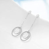 Threader Earrings Tassel Dangle Drop 925 Sterling Silver Earring for Women