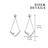 Threader Earrings Tassel Dangle Drop Sterling Silver Earring for Women