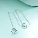 Sterling Silver Threader Earrings Ear Cuff Climber Crawler Wrap Earrings for Women Girls