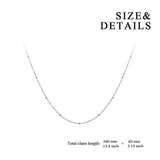 925 Sterling Silver Layered Choker Satellite Beaded Curb Ball Heart Chain Necklace for Women Girls,Gift for Mother or Wife