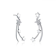 Lucky Star Earrings Dangle Shooting Star Earrings