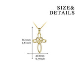 Celtic Knot Cross Sterling Silver Infinity Love Heart Pendant Necklace