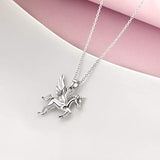 Sterling Silver Unicorn Pendant Necklaces for Women Girls Gifts