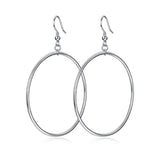 Hoop Earrings Sterling Silver Large Circle Endless Earrings Jewelry for Women Girls