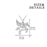 Sterling Silver Unicorn Pendant Necklaces for Women Girls Gifts