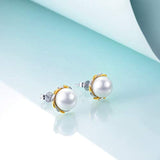 Pearl Earrings Sterling Sliver Pearl Hypoallergenic Earrings