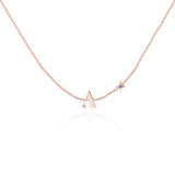 A Plus Initial Necklace for Women Girls Sterling Silver Choker Star A+ Smile Chains Lucky Charms Jewelry Gift