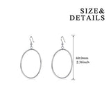 Hoop Earrings Sterling Silver Large Circle Endless Earrings Jewelry for Women Girls