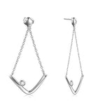 Threader Earrings Tassel Dangle Drop Sterling Silver Earring for Women