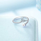 Sterling Silver Ocean Mermaid Rings for Women Teens Girls,Fish Tail Finger Adjustable Rings