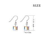 Cube Crystal Earrings with Crystals Jewelry