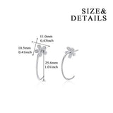 Hoop Earrings Sterling Silver Daisy Flower Hypoallergenic Stud Earrings