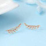 Sterling Silver Ear Cuff Crawler Climber and Threader Earrings for Women Teens Girls