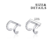 Cuff Earring for Women 925 Sterling Silver Ear Cartilage Clip Earrings for Women Girl