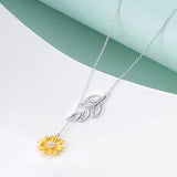 Sterling Silver Sunflower Necklace Series for Women Girls You are My Sunshine