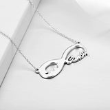 Elephant 14K Gold  Personalized Infinity Name Necklace Adjustable Chain - White Gold/Yellow Gold/Rose Gold