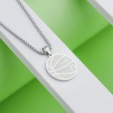 Basketball necklace with custom inspirational text