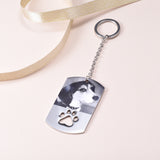 Stainless steel Personalized Engraved Photo Key Chains